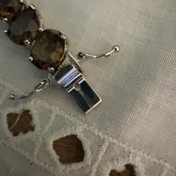 EUC Smoky quartz silver bracelet - Picture 7 of 9
